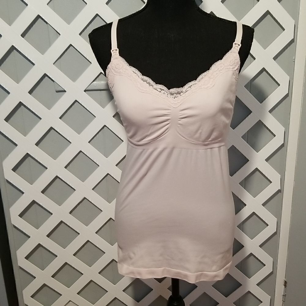 Rosie Pope nude nursing tank light pink large GC
